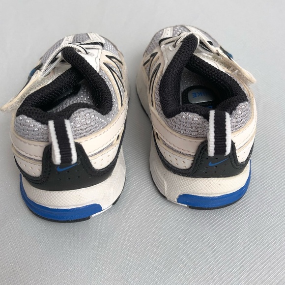 Nike T-Run 2 white black silver infant sneaker 4C - Picture 3 of 5